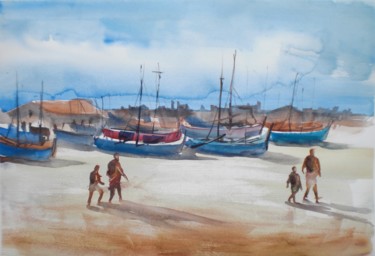 Painting titled "Anakao beach" by Giorgio Gosti, Original Artwork, Watercolor