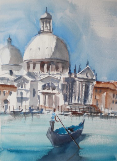 Pittura intitolato "Venice 20" da Giorgio Gosti, Opera d'arte originale, Acquarello