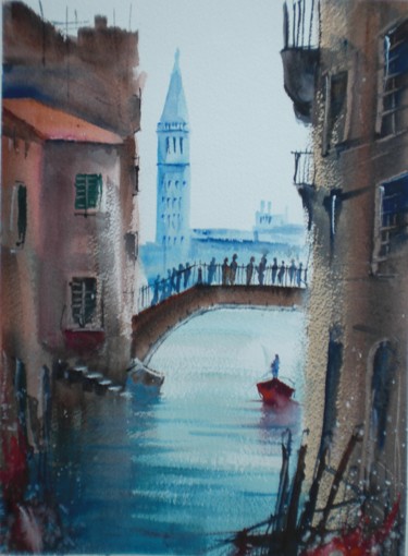 Painting titled "Venice 27" by Giorgio Gosti, Original Artwork, Watercolor
