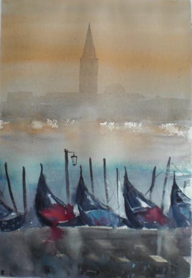 Painting titled "Venice 35" by Giorgio Gosti, Original Artwork, Watercolor