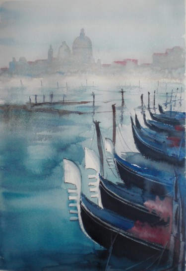 Pittura intitolato "Venice 40" da Giorgio Gosti, Opera d'arte originale, Acquarello