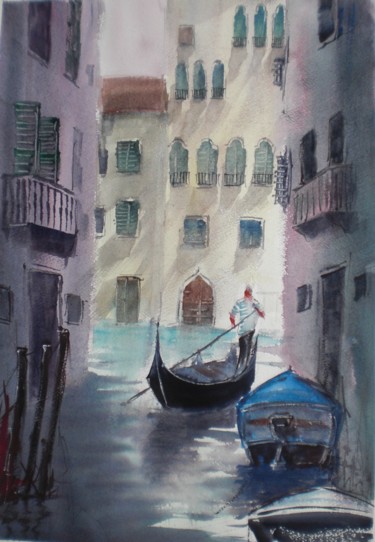 Painting titled "Venice 44" by Giorgio Gosti, Original Artwork, Watercolor