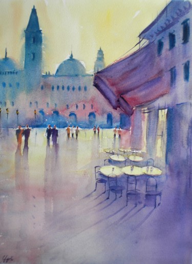 Painting titled "Venice 48" by Giorgio Gosti, Original Artwork, Watercolor