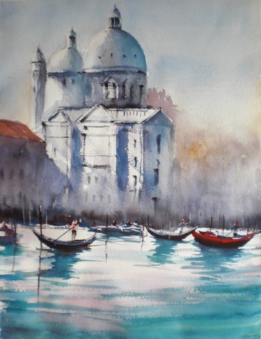 Painting titled "Venice 54" by Giorgio Gosti, Original Artwork, Watercolor