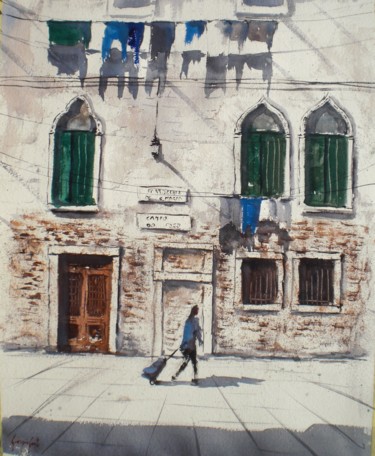 Painting titled "Venice 63" by Giorgio Gosti, Original Artwork, Watercolor