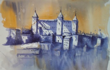Painting titled "Toledo' view" by Giorgio Gosti, Original Artwork, Watercolor