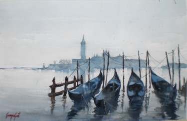 Pittura intitolato "Venice 66" da Giorgio Gosti, Opera d'arte originale, Acquarello