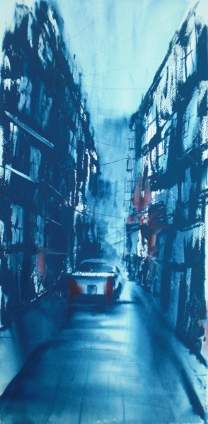 Painting titled "an imaginary city 21" by Giorgio Gosti, Original Artwork, Watercolor