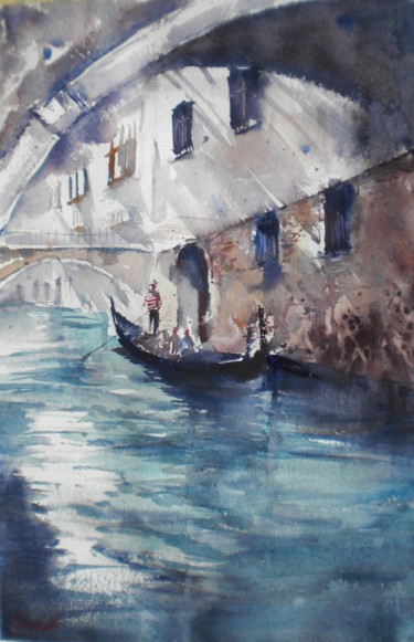 Painting titled "Venice 70" by Giorgio Gosti, Original Artwork, Watercolor