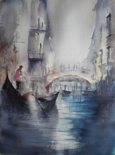 Peinture intitulée "Venice 71" par Giorgio Gosti, Œuvre d'art originale, Aquarelle