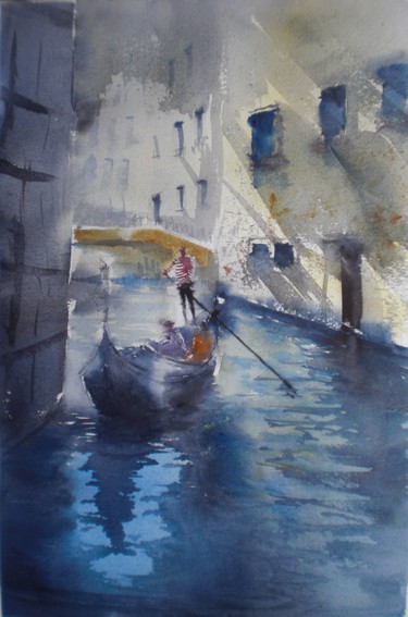 Malerei mit dem Titel "Venice 72" von Giorgio Gosti, Original-Kunstwerk, Aquarell