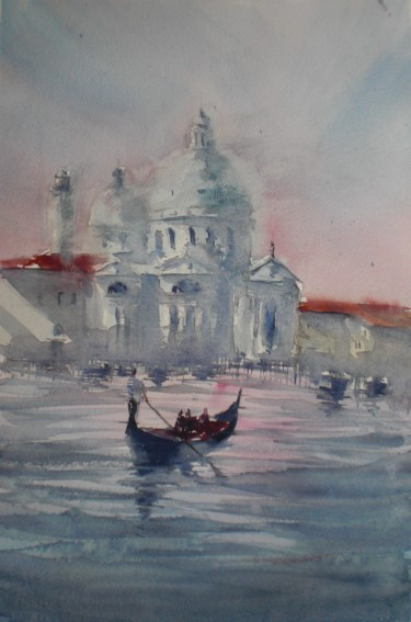 Peinture intitulée "Venice 76" par Giorgio Gosti, Œuvre d'art originale, Aquarelle