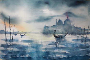 Peinture intitulée "Venice 79" par Giorgio Gosti, Œuvre d'art originale, Aquarelle