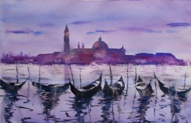 Painting titled "Venice 84" by Giorgio Gosti, Original Artwork, Watercolor
