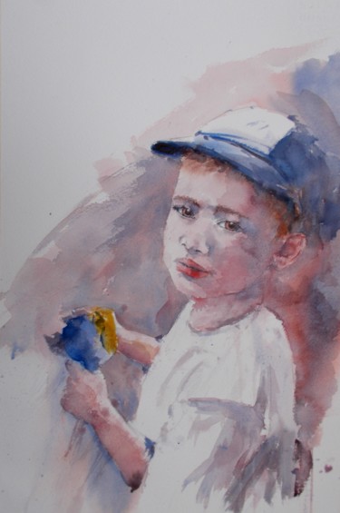 Painting titled "a beautiful baby" by Giorgio Gosti, Original Artwork, Watercolor
