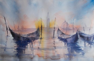 Картина под названием "Venice 92" - Giorgio Gosti, Подлинное произведение искусства, Акварель