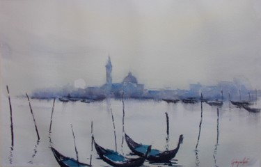 Painting titled "Venice 95" by Giorgio Gosti, Original Artwork, Watercolor