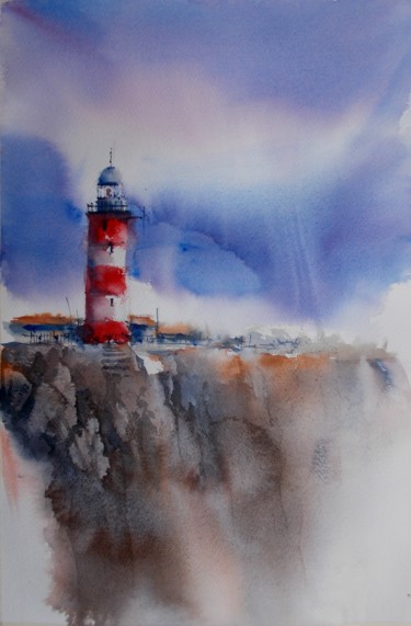 "lighthouse 19" başlıklı Tablo Giorgio Gosti tarafından, Orijinal sanat, Suluboya