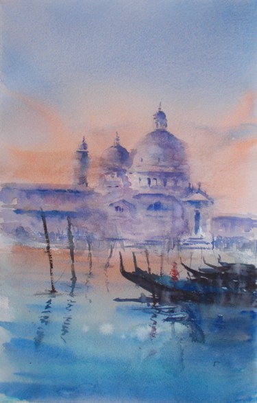 Peinture intitulée "Venice 96" par Giorgio Gosti, Œuvre d'art originale, Aquarelle