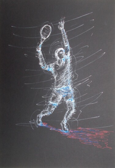 "tennis player 3" başlıklı Resim Giorgio Gosti tarafından, Orijinal sanat, Mürekkep