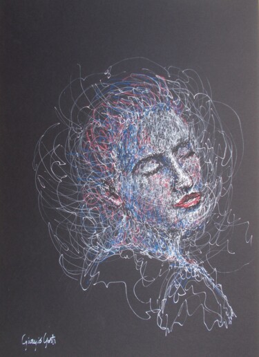 "young girl 34" başlıklı Resim Giorgio Gosti tarafından, Orijinal sanat, Mürekkep