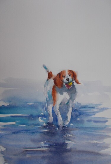 Painting titled "puppy" by Giorgio Gosti, Original Artwork, Watercolor
