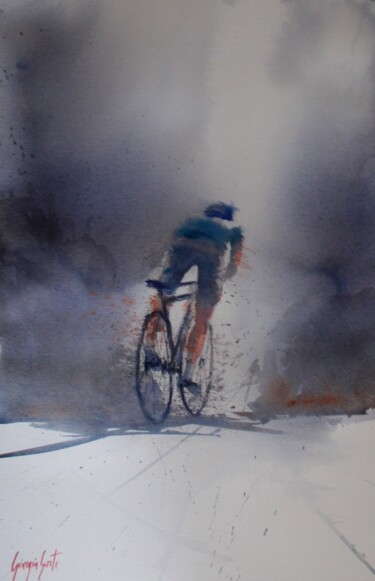 Schilderij getiteld "cycling 15" door Giorgio Gosti, Origineel Kunstwerk, Aquarel