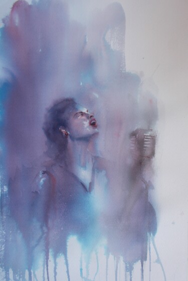 Картина под названием "singer 3" - Giorgio Gosti, Подлинное произведение искусства, Чернила