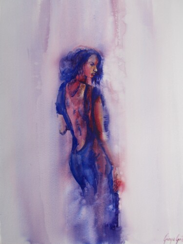 Painting titled "young girl 83" by Giorgio Gosti, Original Artwork, Watercolor