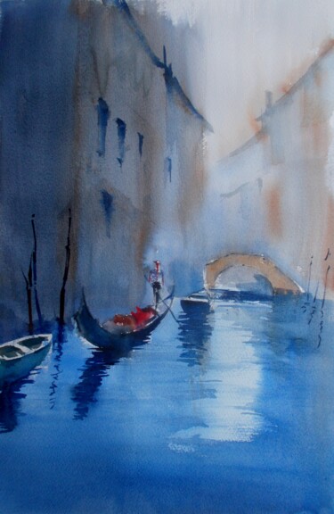 Painting titled "Venice 104" by Giorgio Gosti, Original Artwork, Watercolor