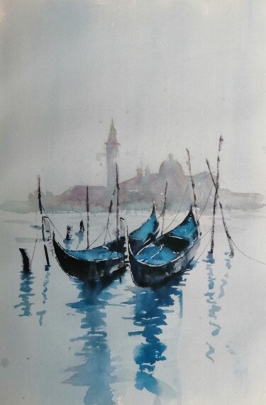 Painting titled "Venice 105" by Giorgio Gosti, Original Artwork, Watercolor