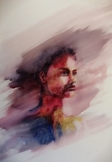 Painting titled "young girl 89" by Giorgio Gosti, Original Artwork, Watercolor