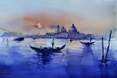 Painting titled "Venice 113" by Giorgio Gosti, Original Artwork, Watercolor