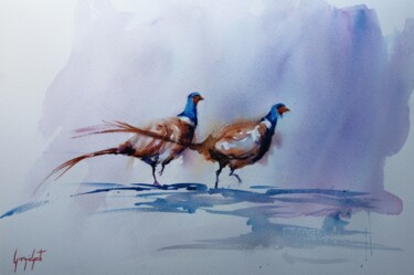绘画 标题为“pheasant 2” 由Giorgio Gosti, 原创艺术品, 水彩
