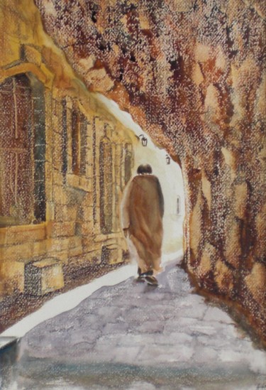 Painting titled "loneliness" by Giorgio Gosti, Original Artwork, Watercolor