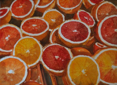 Peinture intitulée "oranges" par Giorgio Gosti, Œuvre d'art originale, Aquarelle