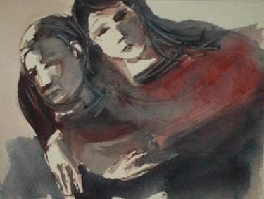Painting titled "you and me" by Giorgio Gosti, Original Artwork, Watercolor