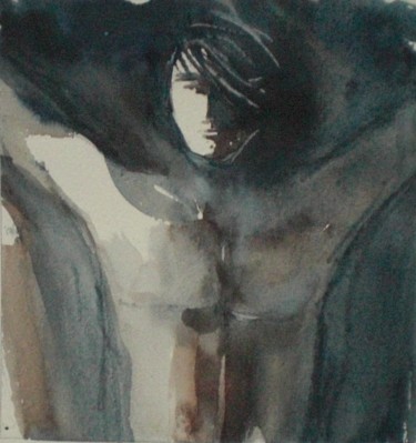 Painting titled "I am here" by Giorgio Gosti, Original Artwork, Watercolor