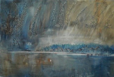 Painting titled "winter" by Giorgio Gosti, Original Artwork, Watercolor