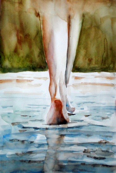 Картина под названием "legs" - Giorgio Gosti, Подлинное произведение искусства, Акварель