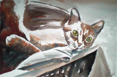 Painting titled "Penny Lane" by Giorgio Gosti, Original Artwork, Watercolor