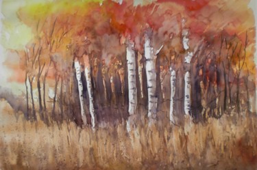 Painting titled "wood.jpg" by Giorgio Gosti, Original Artwork, Watercolor