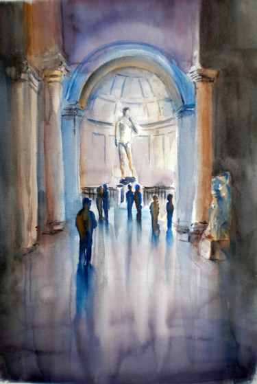 Pittura intitolato "David" da Giorgio Gosti, Opera d'arte originale, Acquarello