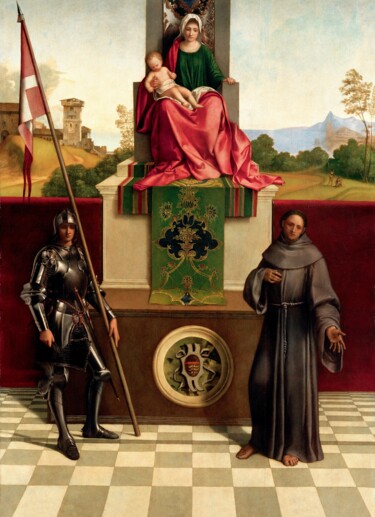 Malerei mit dem Titel "Palais de Castelfra…" von Giorgione, Original-Kunstwerk, Öl