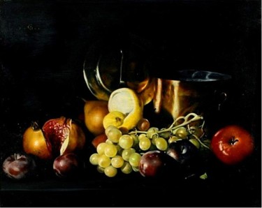 Pittura intitolato "Frutti e rame" da Giorgio Salmoiraghi, Opera d'arte originale
