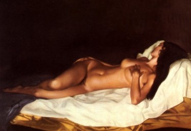 Painting titled "Nudo di donna" by Giorgio Salmoiraghi, Original Artwork