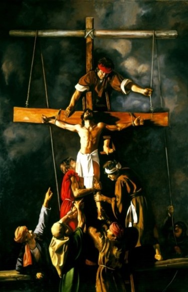 Pittura intitolato "Crocefissione" da Giorgio Salmoiraghi, Opera d'arte originale