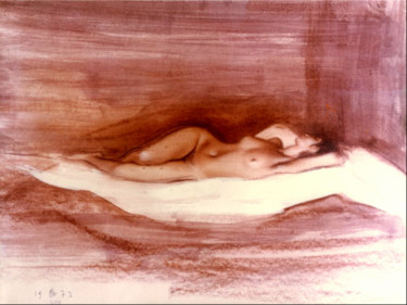 Schilderij getiteld "Nudo" door Giorgio Salmoiraghi, Origineel Kunstwerk