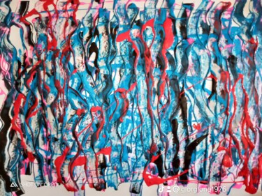 Peinture intitulée "Waves of life 2" par Giorgio Sciarretta, Œuvre d'art originale, Acrylique