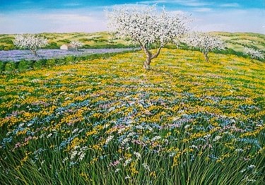 Pittura intitolato "colori di primavera" da Giorgio Stocco, Opera d'arte originale